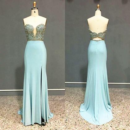 Real Sample Sexy Crystals Prom Dresses Sweetheart..