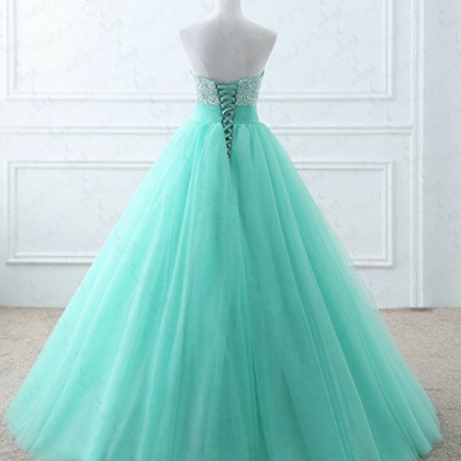 Long Beaded Ball Gown Evening Prom Dress Beading..