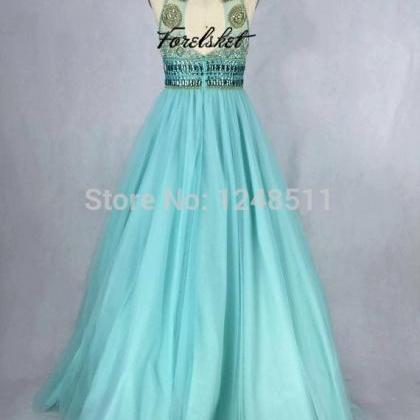 Two Pieces Prom Dress 2017 Long Evening Dress..