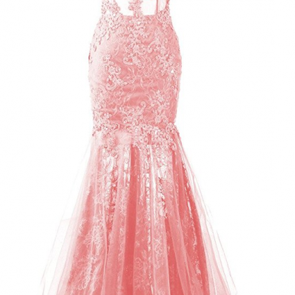 Long Mermaid Lace Prom Dress Sweetheart Sheer..