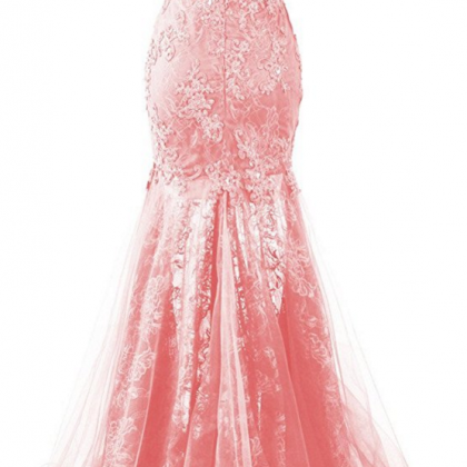 Long Mermaid Lace Prom Dress Sweetheart Sheer..