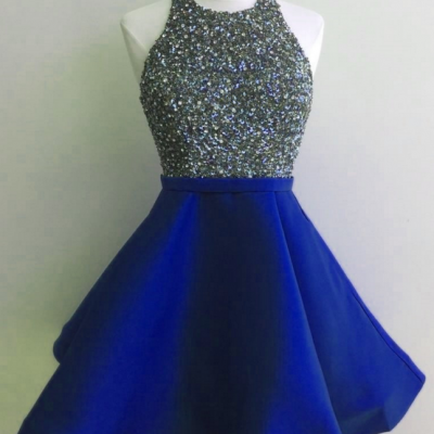 halter prom dress,sequins dress,short prom gowns,sequins homecoming dress,sparkly dress