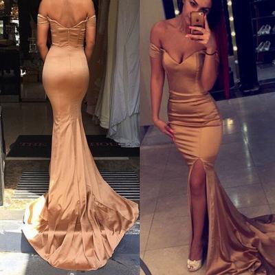 Prom Dresses,Mermaid Prom Dress,Satin Prom Dress,Off The Shoulder Prom Dresses,2016 Formal Gown,Corset Evening Gowns,Party Dress,Mermaid Prom Gown For Teens