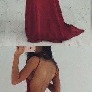 Burgundy Prom Dresses,Mermaid Prom Dress,Wine Red Prom Gown,Backless Prom Gowns,Elegant Evening Dress,Modest Evening Gowns,Elegant Party Gowns,Open Backs Prom Dress,Party Dress