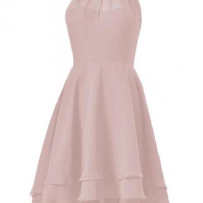 Homecoming Dress,Blush Pink Homecoming Dresses,Sweet 16 Dress,Chiffon Homecoming Dress,Cocktail Dress