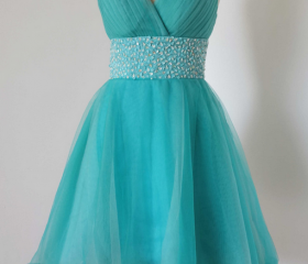 Light Blue Straps Chiffon Layers Lovely Homecoming Dress, DP3168