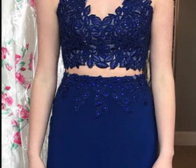 Sexy A-line Ink Blue Junior Prom Dress GTEEN118 main image 1
