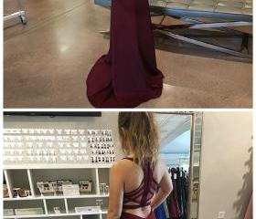 Strapless Mermaid Velvet Dress with Sweep Train Burgundy Plus Size