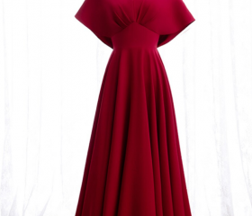 Bat Sleeve Lace-Up Dress