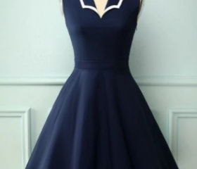 Vintage White Short Homecoming Dress Birthday Dress Y8830