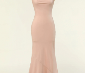 Mikka Backless Halter Mermaid Floor-Length Evening Gown (Made-To-Order) main image 1