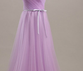 Fairy A Line Strapless Tulle Long Prom Dress, Evening Dress C6227 main image 0