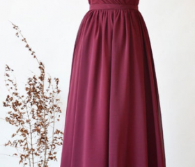 Chiffon Long A-Line Sleeveless Bateau Prom Party Evening Dress, Lace main image 1
