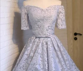 Short Lace Tulle Prom Dresses Homecoming Dresses With Beading TR0013 main image 0
