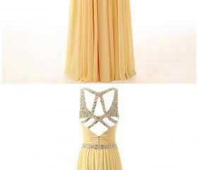 Gorgeous Column Chiffon Spaghetti Straps Sweetheart Sleeveless Prom Dresses With Split main image 1
