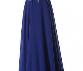 Prom Dresses With Lace Appliques & Beadings