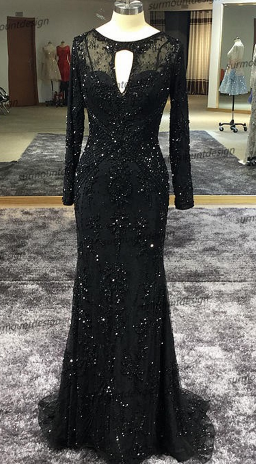 2018 Embroidery Mermaid Evening Dress See Through Top Evening Gowns Sexy Party Dress Formal Dresses Plus Size Summer Style