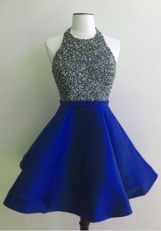 blue sparkly dress short