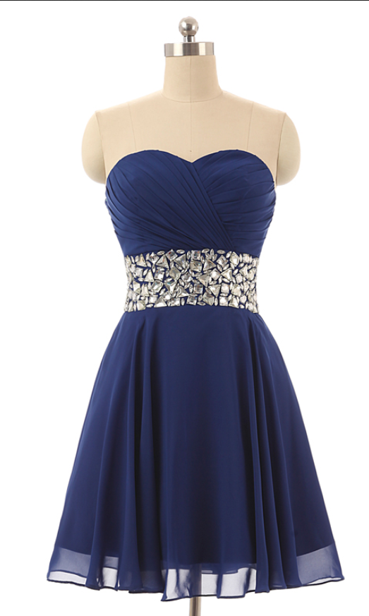 Chiffon Ruched Sweetheart Short A-line Homecoming Dress Featuring Crystal Embellishments And Lace-up Back, Formal Dress