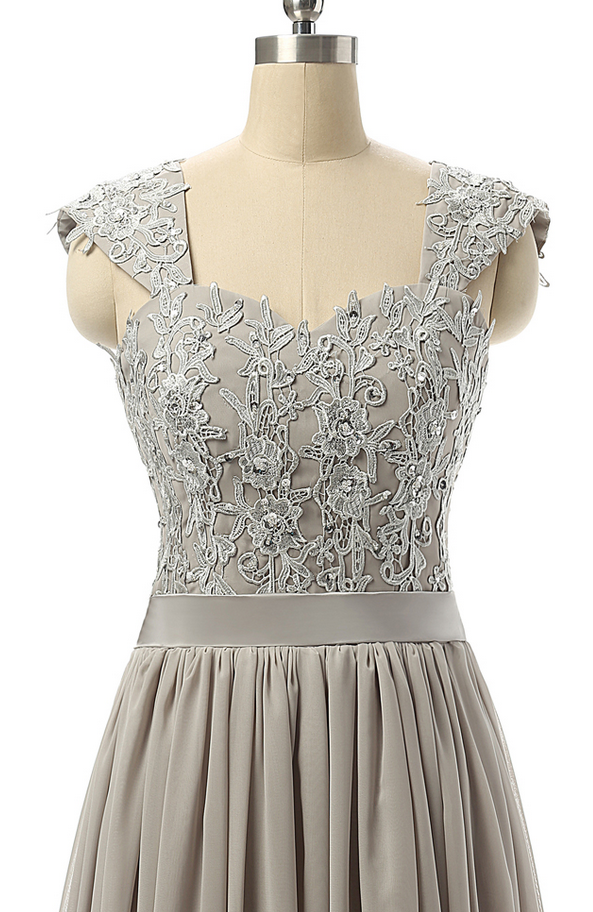 Gorgeous Applique Detail Bodice Lace-Up Back Slip Party Dress main image 1