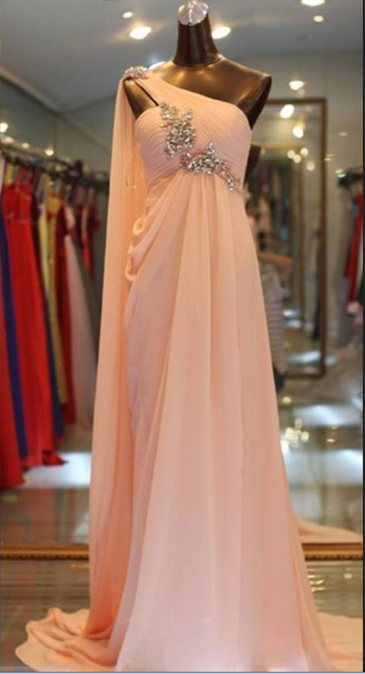 Elegant One Shoulder Evening Dress on Luulla