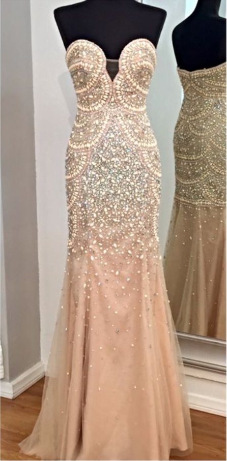 Fully Beaded Prom Dress With Pearls on Luulla