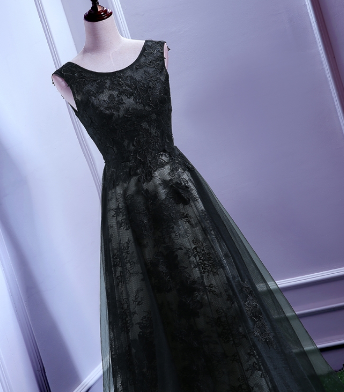 The Long Black Lace Pajama Party Wears A Sexy Beauty Backless Formal