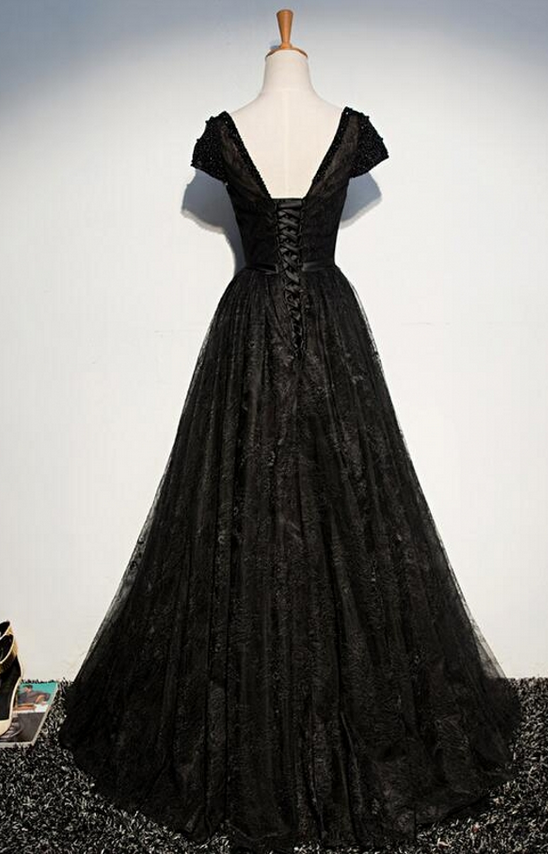 The Sexy Black Lace Pajama Party Gown Was Worn In A Formal Evening Gown