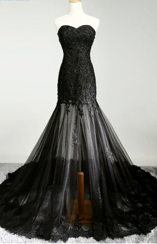 Elegant Real Photo Of The Evening Dress Line Dear Sparkly Lace Applique Church Train Evening Gown