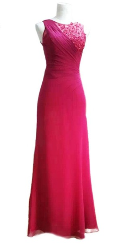 Vintage Chiffon Dress Gown For Evening Gown