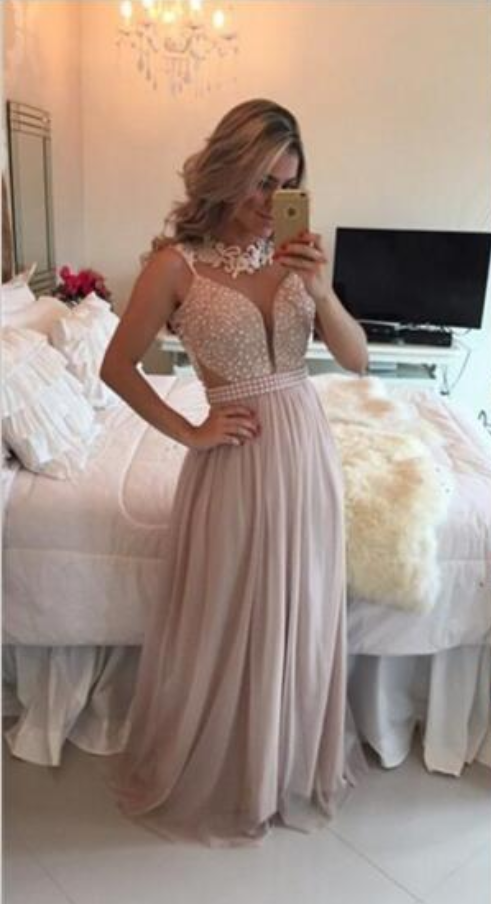 sachin and babi light blue dress Charming Halter Beaded Lace Top Chiffon For Teens Homecoming Dresses,B –  AlineBridal