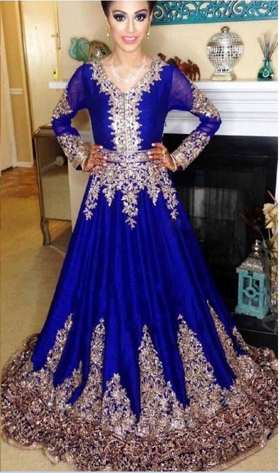 Muslim Dress Islamic Robe Lace Embroidered Long-sleeved Arabian Robe Evening Gown Of Moroccan Gown