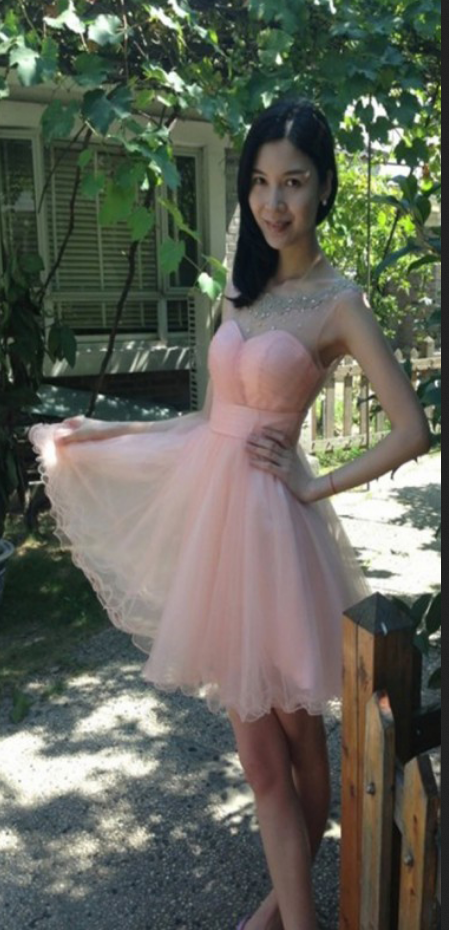 Pearl Pink Transparent Take Home Dress, Lane Homecoming Dress, Lovely Homecoming Dress, Homecoming Dress