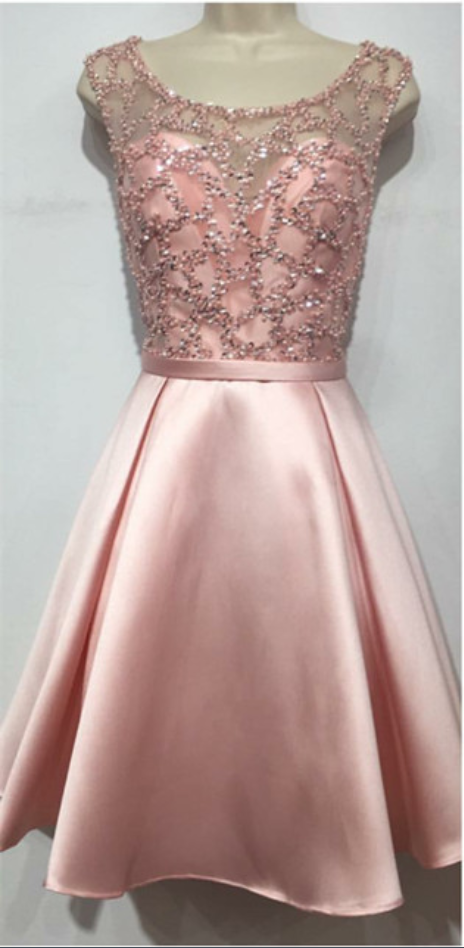 Puce Pink Sheath Cap Sleeves Square Neck Homecoming Dress