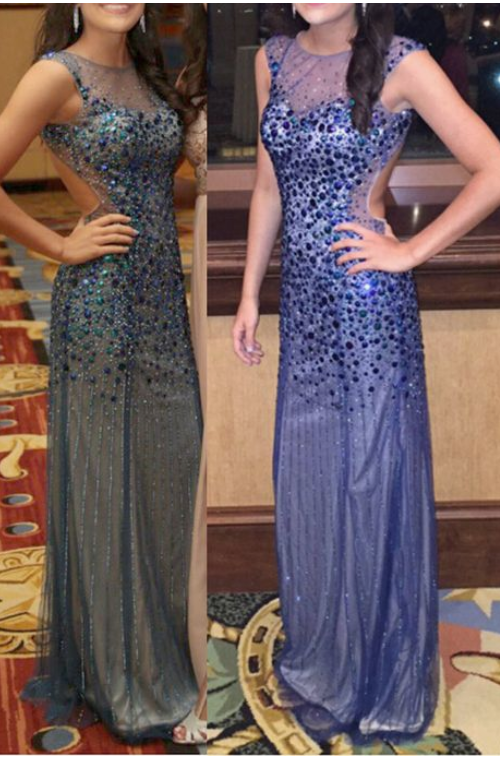 Charming Prom Dress,mermaid Prom Dress,beading Prom Dress,tulle Prom