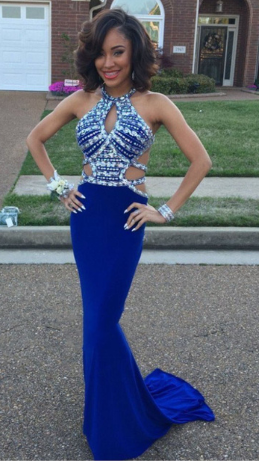 Royal Blue Evening Dress, Sexy Mermaid Prom Dresses, Long Prom Gown for Party