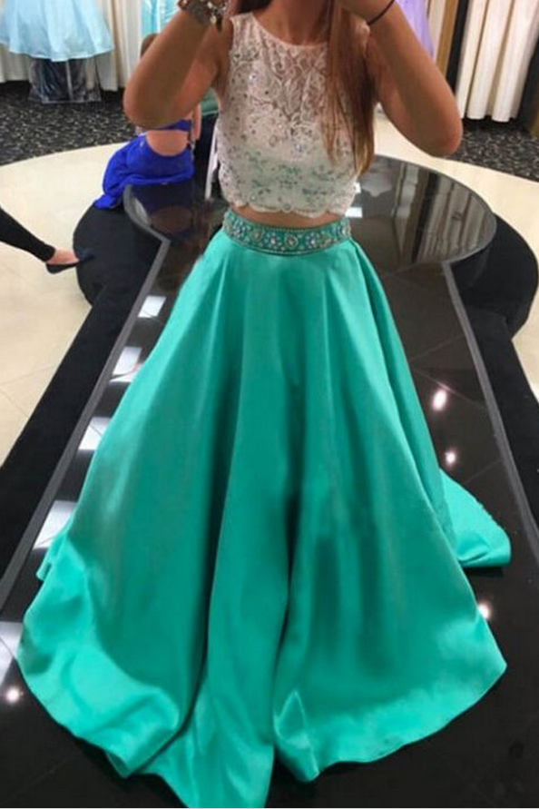 Mint Green Prom Dress, ,prom Dress Mint,prom Gown,junior Prom Dress,two  Piece,evening Dress on Luulla