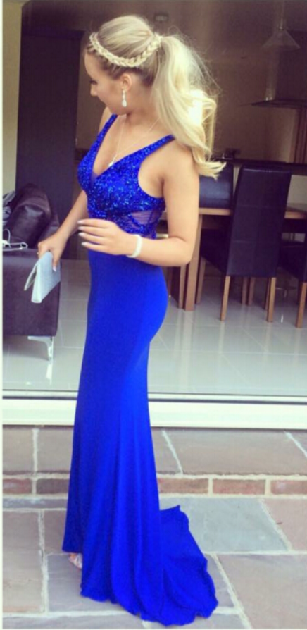 High Quality Prom Dress,satin Prom Dress,mermiad Prom Dress,v-neck Prom  Dress, Charming Prom Dress on Luulla