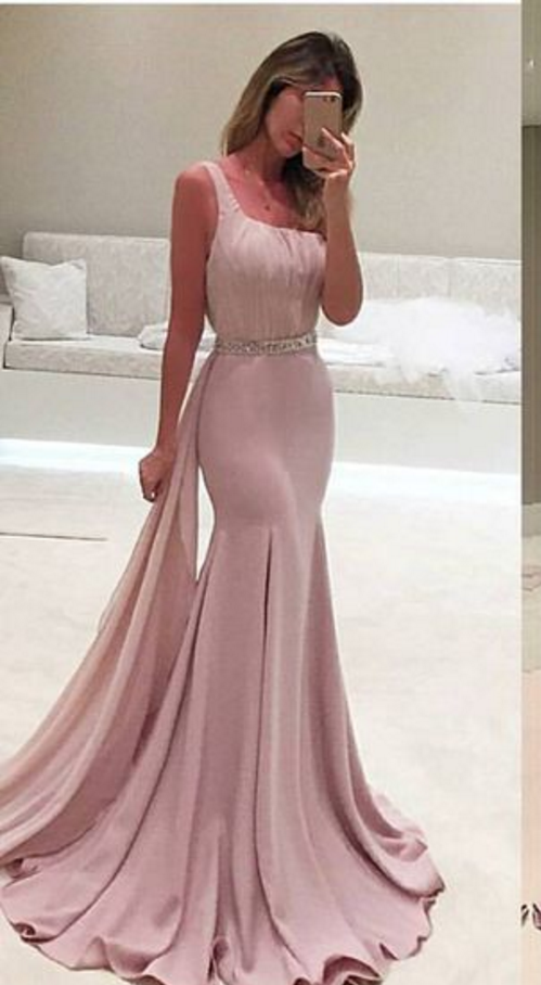 Style Prom Dress,one Shoulder Prom Dress, Mermaid Gown, Party Dress, Vestidos, Special Ocassion Dress,satin Evening Dress,real Made Prom Party