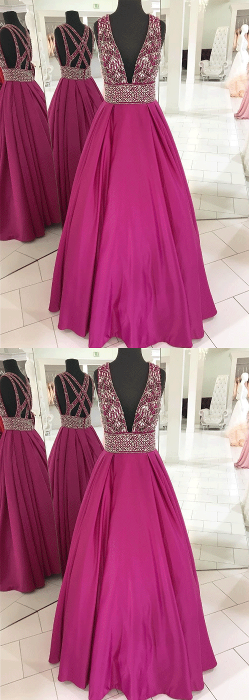 Beaded Prom Dresses,long Formal Party Prom Gowns