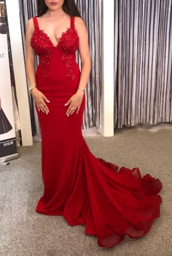 Red Mermaid Long Prom Dress, Gorgeous Prom Dress Evening Dress, Long Prom Dress, Graduation Dress
