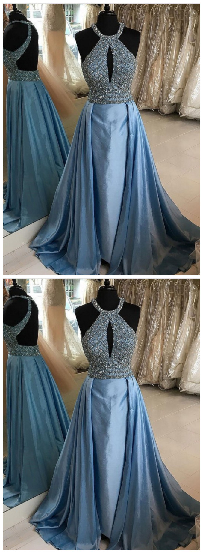Prom Dresses , Long Prom Dresses, Prom Dresses Backless, Blue Prom Dresses