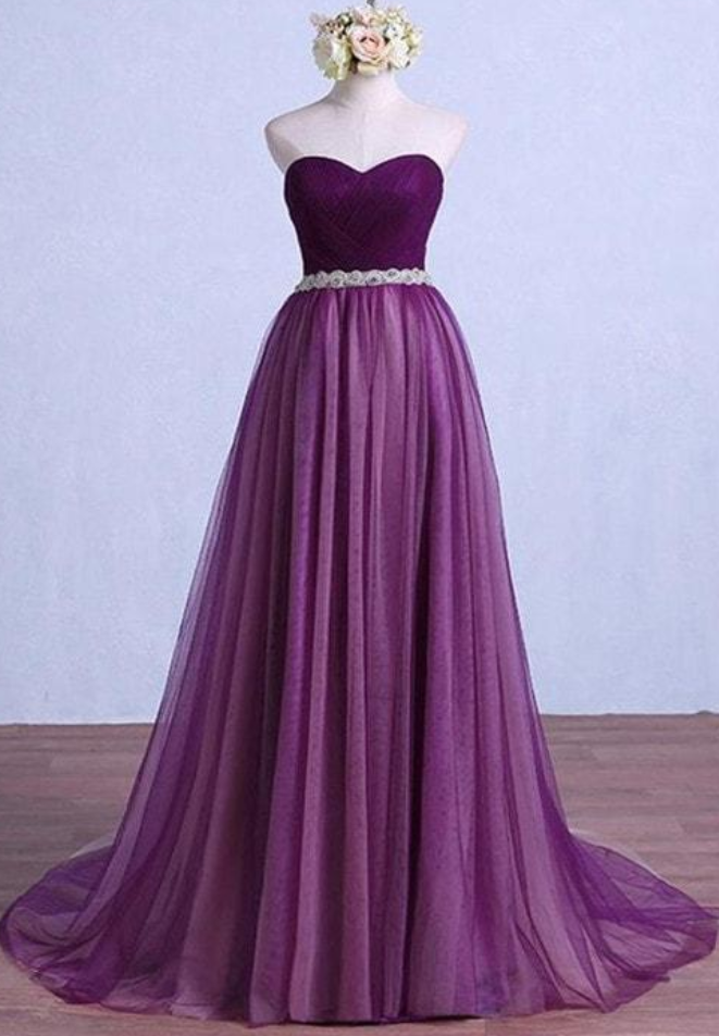 Tulle Long Party Gown, Long Formal Dress