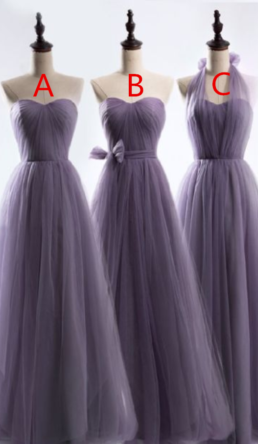 Long Bridesmaid Dresses Purple Bridesmaid Dresses,