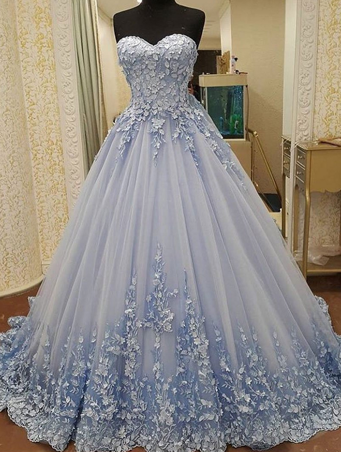 Elegant Tulle Evening Dress, Sexy Ball Gown Appliques Prom Dresses, Formal Evening Gown, Party Dress,evening Dresses