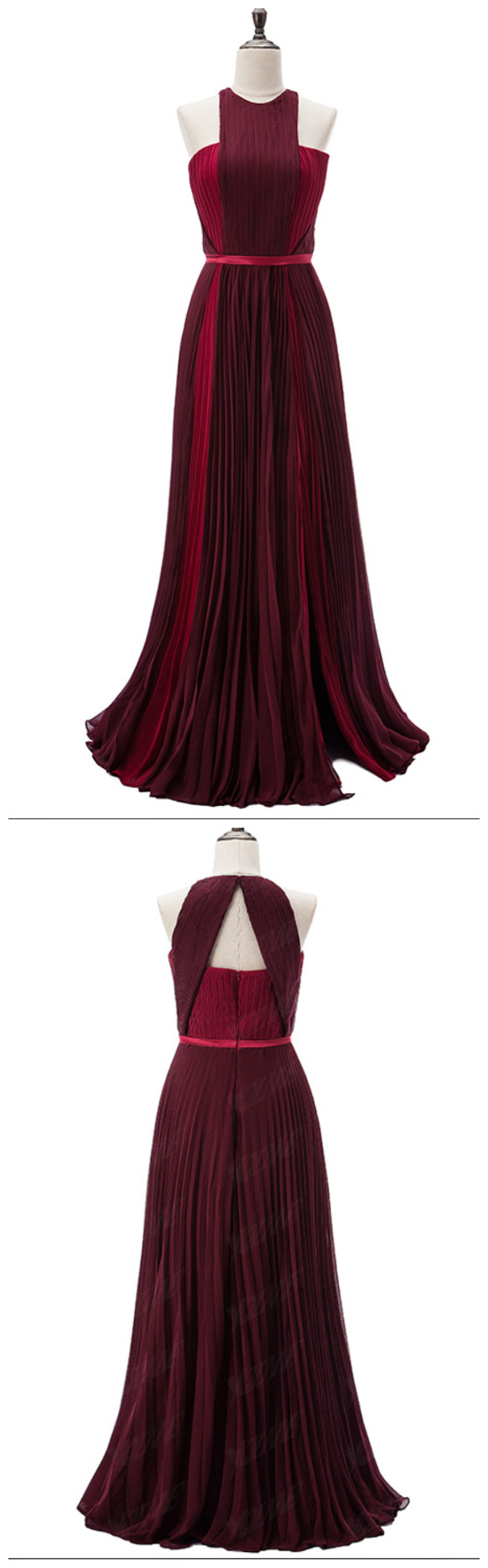 Spark Queen Blake Lively Red Carpet Celebrity Dresses Burgundy Long Evening Gown Halter Crepe Split Runway Fashion Dress