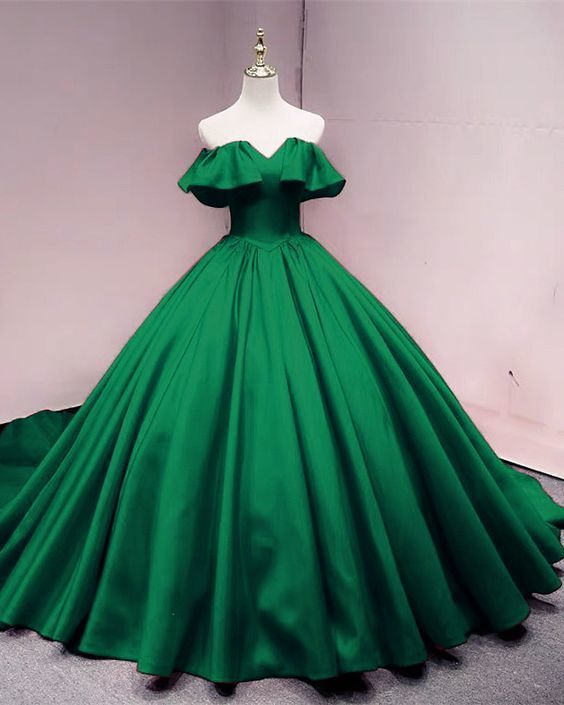 Green Wedding Dresses Ball Gown