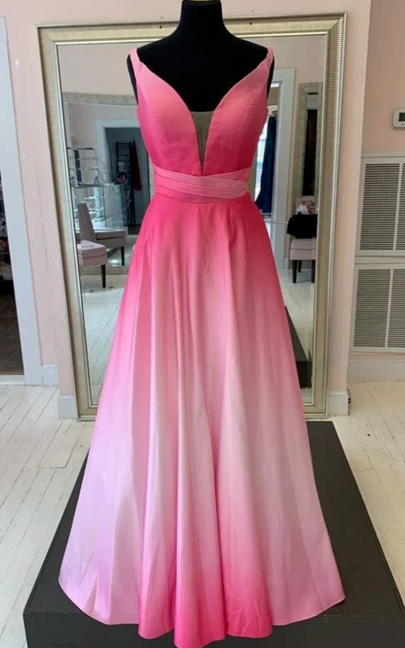 Ombre Long Prom Dress