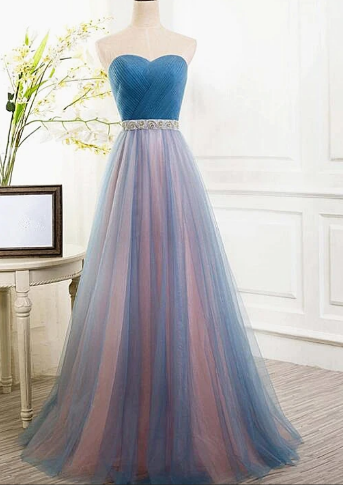 Beautiful Sweetheart Bridesmaid Dress, Long Party Dress