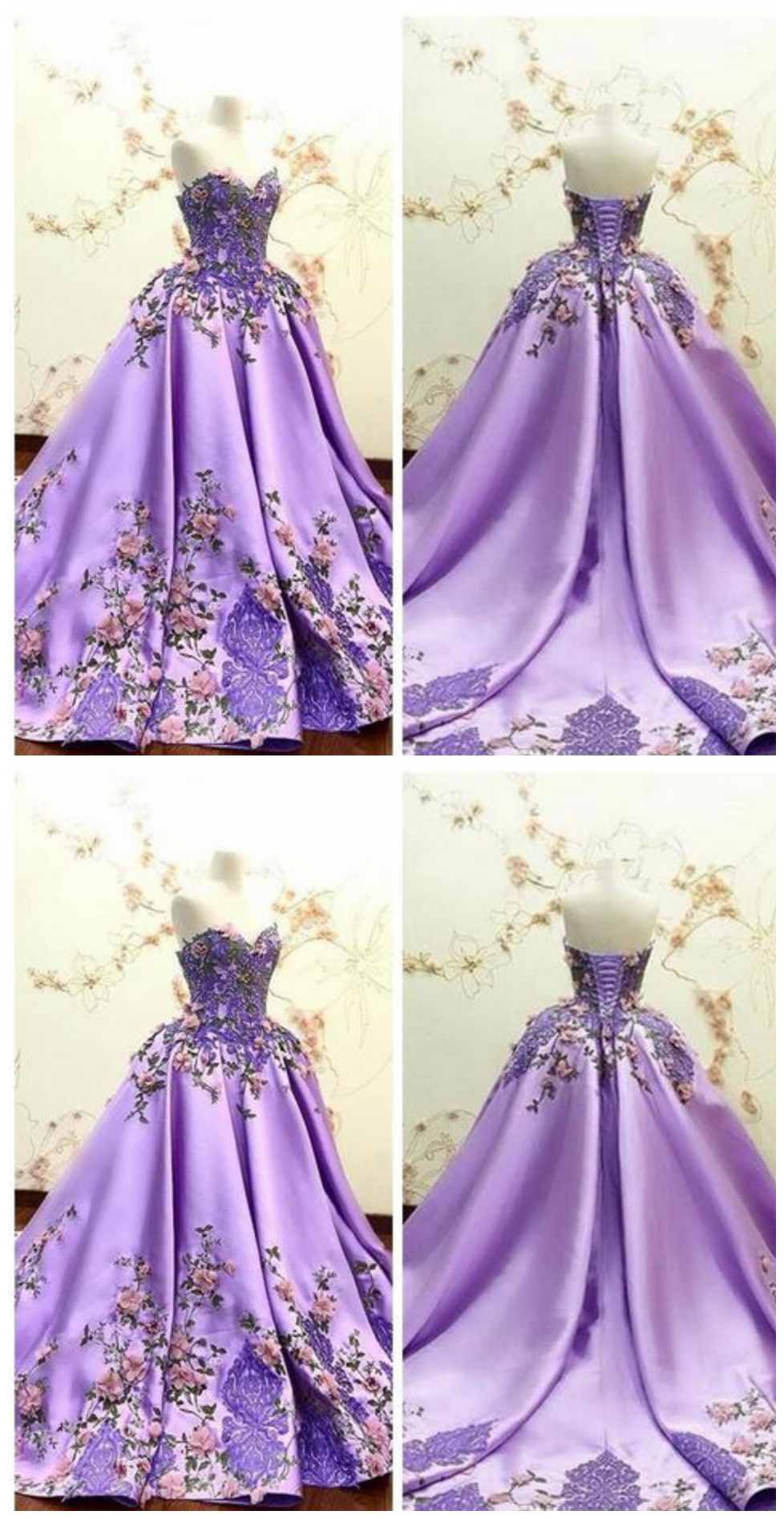 Beautiful Sweetheart 3d Flowers Adorned Prom Dresses Embroidery Satin Lace Appliques Bandage Formal Special Occasion Evening Party Gowns